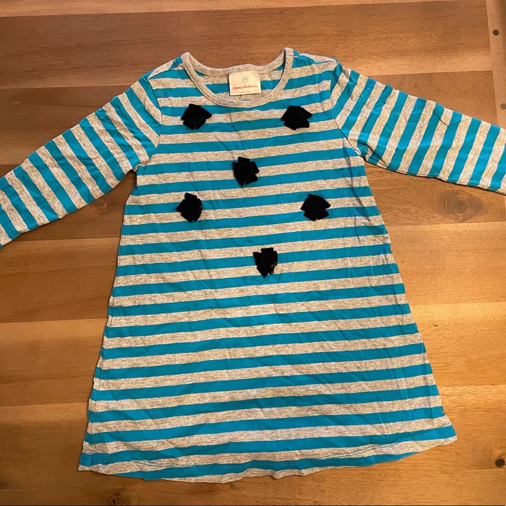 Hanna Andersson striped jersey dress with flowers